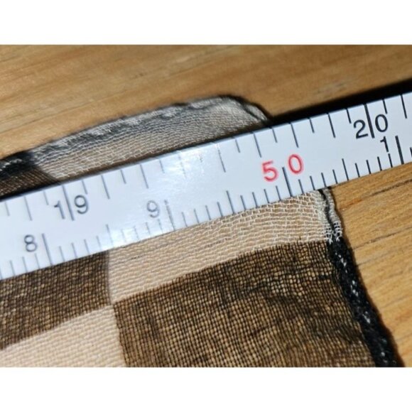 Vintage Scarves Set Neiman Marcus Italian Silk Geometric & Lace Checkered - Picture 9 of 14